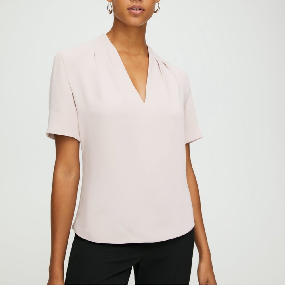 Babaton Bently Blouse Size L Pink Camille NWT